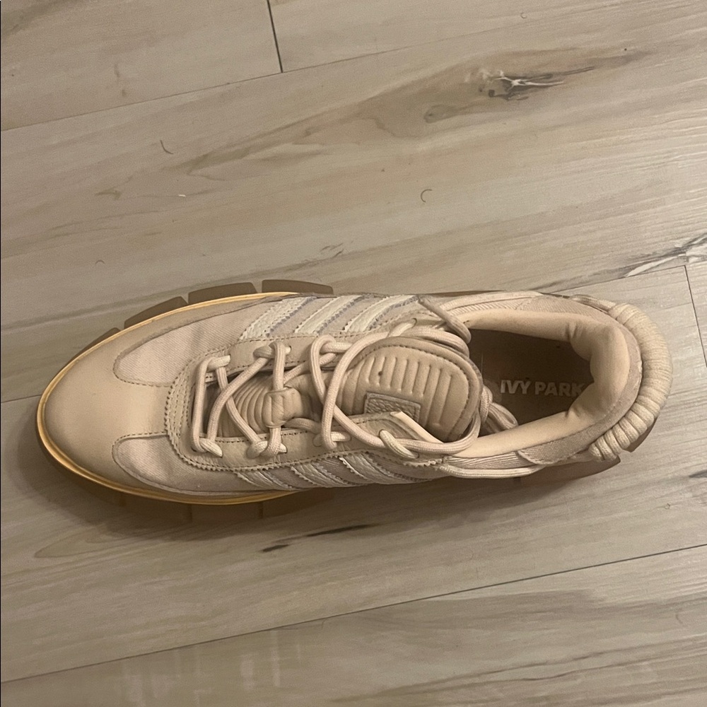 IVY PARK Cream and Gold Sneakers
